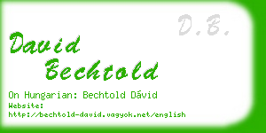 david bechtold business card